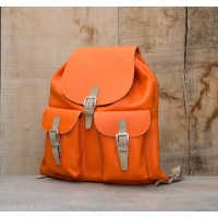 SAC A DOS CUIR ORANGE | Mont-Blanc